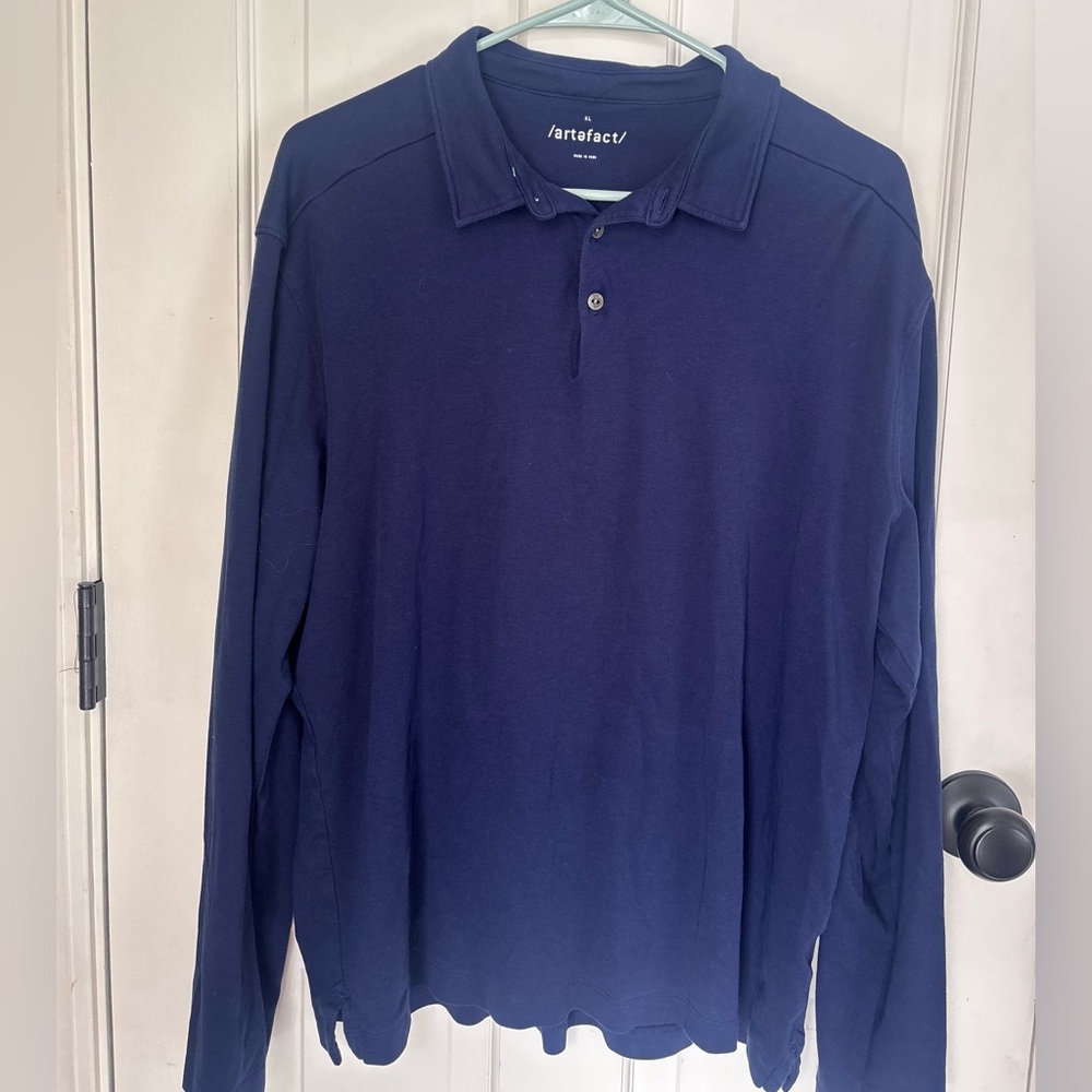 Artefact Blue Polo Long sleeve Shirt XL
